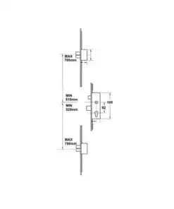 Alternative view of Thunderbolt Latch 5 Deadbolts Split Spindle Universal UPVC Repair Multipoint Lock