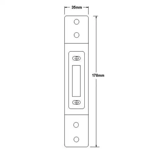 Hookbolt Keep for Timber or Composite Doors 3 Hookbolt Keep for Timber or Composite Doors - Image 3