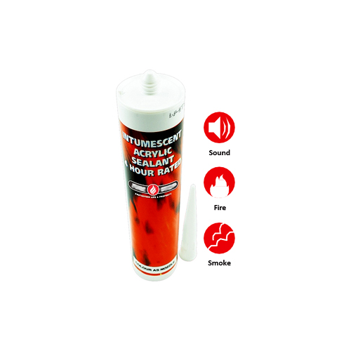 Fire And Accoustic Mastic 310mm White and Brown Finish Each 3 Fire And Accoustic Mastic 310mm White and Brown Finish Each