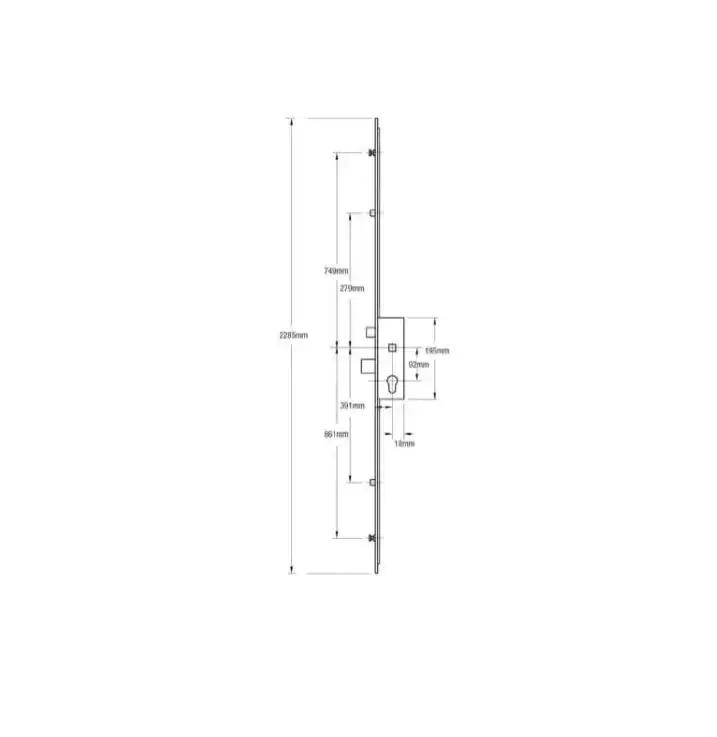 Europa Latch Deadbolt 2 Rollers 2 Mushrooms Split Spindle Multipoint Door Lock 2 Europa Latch Deadbolt 2 Rollers 2 Mushrooms Split Spindle Multipoint Door Lock - Image 2