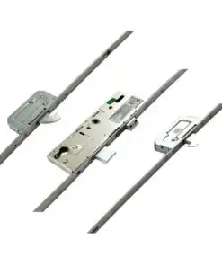 Latch Deadbolt 2 Hooks Interlocking French Door Lock Split Spindle Multipoint Door Lock (top hook to spindle = 380mm)