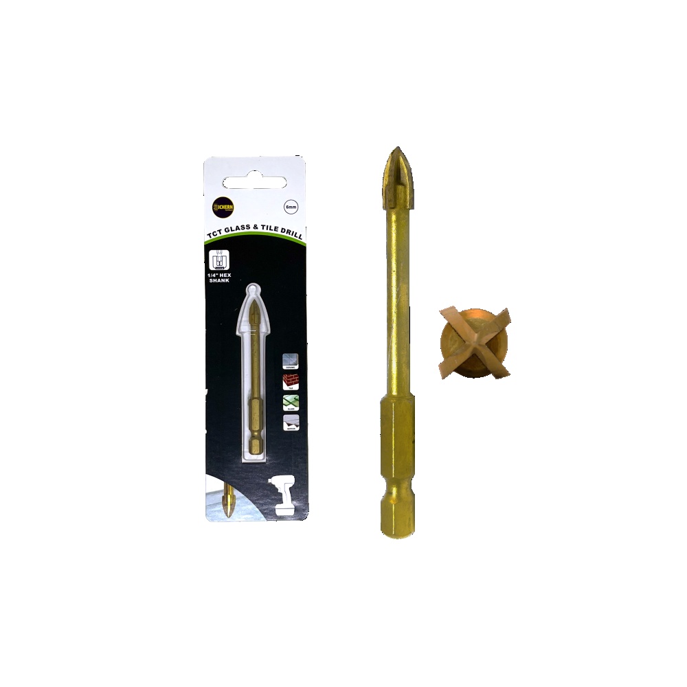3pc Four Point Cutter Hex Shank Glass,Mirror,Ceramic And Marble 5,6,7mm Tct Each 1 3pc Four Point Cutter Hex Shank Glass,Mirror,Ceramic And Marble 5,6,7mm Tct Each