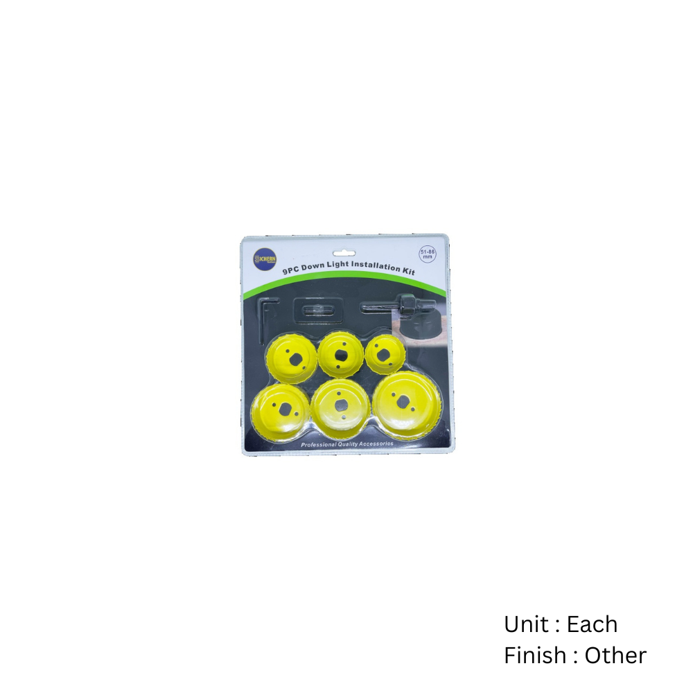 Downlight Kit 9pc 51,60,65,72,75,86mm Arbor, Drive Plate, Hex Key Wrench Other Xxxx Each 2 Downlight Kit 9pc 51,60,65,72,75,86mm Arbor, Drive Plate, Hex Key Wrench Other Xxxx Each