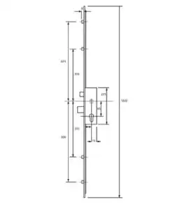 Alternative view of Style Latch Deadbolt 4 Roller Multipoint Door Lock