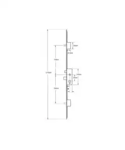 Alternative view of Latch Deadbolt 2 Pin Bolts Key Wind Operated Multipoint Door Lock