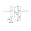 Tokyo Lever Lever UPVC Multipoint Door Handles - 92mm PZ Unsprung 203mm Screw Centres 3 HS Hardware