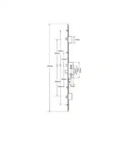 Alternative view of Latch Deadbolt 4 Rollers Double Spindle Multipoint Door Lock