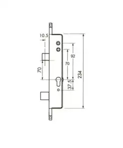 Alternative view of Surelock Copy Multipoint Gearbox - Lift Lever or Double Spindle