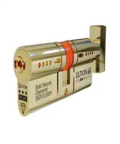 Ultion ALPS Euro Key & Turn Cylinders British Standard Kitemarked TS007 3* - Brass or Chrome Finish (LEAD TIME: 2-3 DAYS)