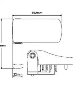Alternative view of Anchorage 3D Flag Hinge for UPVC Doors