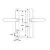 Balmoral Blank Lever Lever UPVC Multipoint Door Handles - 92mm PZ Sprung 212mm Screw Centres 3 HS Hardware
