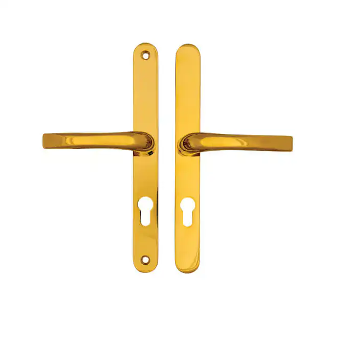 Lever Lever UPVC Multipoint Door Handles - 70mm PZ Unsprung 240mm Screw Centres - Top Screw to Spindle 105mm 1 Lever Lever UPVC Multipoint Door Handles - 70mm PZ Unsprung 240mm Screw Centres - Top Screw to Spindle 105mm