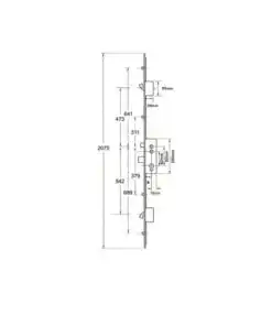 Alternative view of Elite Latch Deadbolt 2 Hooks 4 Rollers Double Spindle Multipoint Door Lock