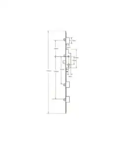 Alternative view of Elite Heritage Latch Deadbolt 3 Hooks Key Wind Multipoint Door Lock