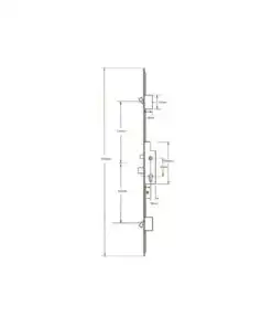 Alternative view of Elite Latch Deadbolt 2 Hooks Key Wind Multipoint Door Lock