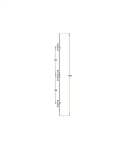 Alternative view of Excalibur Latch 3 Hooks Multipoint Door Lock