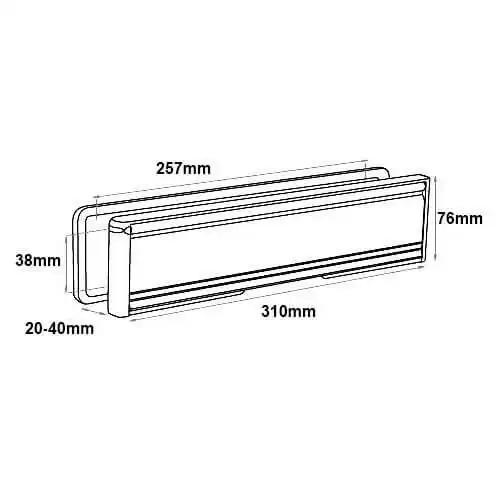 Nu-Mail 12" Telescopic Letterplate for UPVC Doors - 20-40mm 4 Nu-Mail 12" Telescopic Letterplate for UPVC Doors - 20-40mm - Image 4