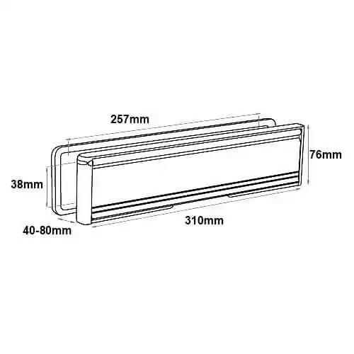 Nu-Mail 12" Telescopic Letterplate for UPVC Doors - 40-80mm 4 Nu-Mail 12" Telescopic Letterplate for UPVC Doors - 40-80mm - Image 4