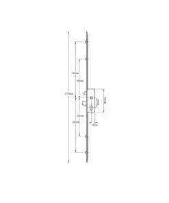 Alternative view of 855 Type 1 Latch Deadbolt 4 Rollers Key Wind Operated Multipoint Door Lock