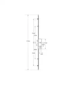 Alternative view of 855 Type 2 Latch Deadbolt 2 Rollers 2 Mushrooms Key Wind Operated Multipoint Door Lock