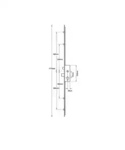 Alternative view of Elite Latch Deadbolt 4 Rollers Lift Lever Multipoint Door Lock