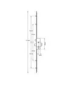 Alternative view of 856 Type 1 Latch Deadbolt 4 Rollers Lift Lever Multipoint Door Lock