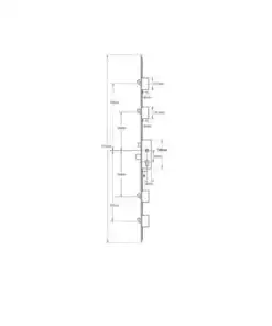 Alternative view of 856 Type 4 Latch Deadbolt 4 Hooks Lift Lever Multipoint Door Lock