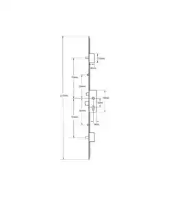 Alternative view of 856 Type 8 Latch Deadbolt 2 Rollers 2 Pins Lift Lever Multipoint Door Lock