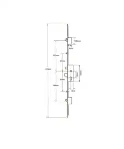 Alternative view of 859 Type 3 Latch Deadbolt 2 Hooks 2 Rollers Split Spindle Multipoint Door Lock