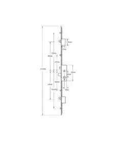 Alternative view of 859 Type 17 Latch Deadbolt 4 Rollers 2 Hooks Split Spindle Multipoint Door Lock