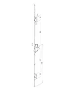 Alternative view of 870 Emergency Exit Latch Deadbolt 2 Pins Panic Multipoint Door Lock