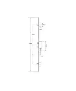 Alternative view of Key Wind Latch 3 Deadbolts Multipoint Door Lock