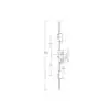 XL Latch 3 Hooks 2 Anti Lift Pins Flat 44mm White Faceplate Double Spindle Multipoint Door Lock 3 HS Hardware