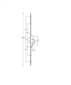 Alternative view of Compact Latch Deadbolt 4 Rollers Lift Lever Multipoint Door Lock