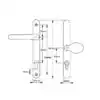Atlanta Lever Moveable Pad UPVC Multipoint Door Handles - 92mm/62mm PZ Sprung 215mm Screw Centres 3 HS Hardware