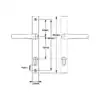 London Lever Lever UPVC Multipoint Door Handles - 72mm PZ Unsprung 180mm Screw Centres 5 HS Hardware