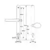London Lever Moveable Pad UPVC Multipoint Door Handles - 92mm/62mm PZ Sprung 240mm Screw Centres 3 HS Hardware