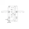 Lever UPVC Multipoint Door Handles - 92mm PZ Sprung 240mm Screw Centres 3 HS Hardware
