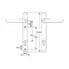 Lever UPVC Multipoint Door Handles - 92mm PZ Sprung 122mm Screw Centres 3 HS Hardware