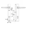 London Lever Lever UPVC Multipoint Door Handles - 92mm PZ Unsprung 122mm Screw Centres 5 HS Hardware