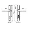 Tokyo PAS24 Lever Lever UPVC Multipoint Door Handles - 92mm PZ Sprung 215mm Screw Centres 3 HS Hardware