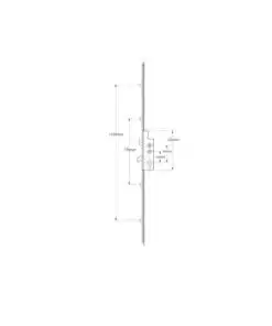 Alternative view of Latch Hook 4 Rollers Double Spindle Multipoint Door Lock