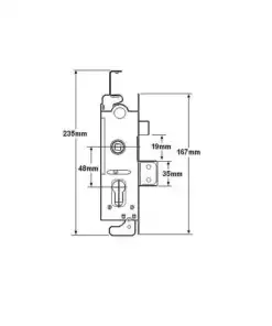 Alternative view of L22174 Everest Genuine Multipoint Gearbox - Lift Lever or Split Spindle