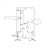 Lever Moveable Pad UPVC Multipoint Door Handles - 117mm/86mm PZ Sprung 237mm Screw Centres 3 HS Hardware