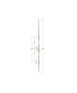 Alternative view of Lockmaster Latch Deadbolt 2 Hooks 2 Anti Lift Pins Lift Lever Bifold Multipoint Door Lock -Smarts ALUK version (top hook to spindle = 584mm)