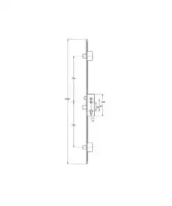 Alternative view of Latch 3 Deadbolts Lift Lever or Double Spindle Multipoint Door Lock - Option 2 (top deadbolt to spindle = 704mm)