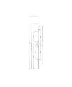 Alternative view of Latch Deadbolt 2 Hooks 2 Anti Lift Pins 2 Rollers Lift Lever or Double Spindle Multipoint Door Lock - Option 2 (top hook to spindle = 618mm)