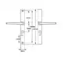 Frankfurt Lever Lever UPVC Multipoint Door Handles - 70mm PZ Unsprung 200mm Screw Centres 3 HS Hardware