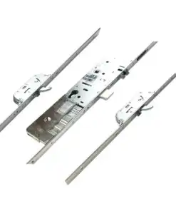 M-TS Latch & Deadbolt 2 Hooks 2 Anti Lift Bolts Flat 24mm Faceplate Electric Multipoint Door Lock