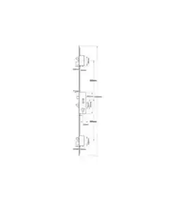 Alternative view of Mantis 2 Latch 3 Hooks 2 Deadbolts Double Spindle Multipoint Door Lock - Option 1 - 16mm Faceplate